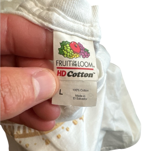 Vintage Y2K Gold Moon & Stars Women’s White Graphic T-Shirt Size Large - Picture 7 of 7